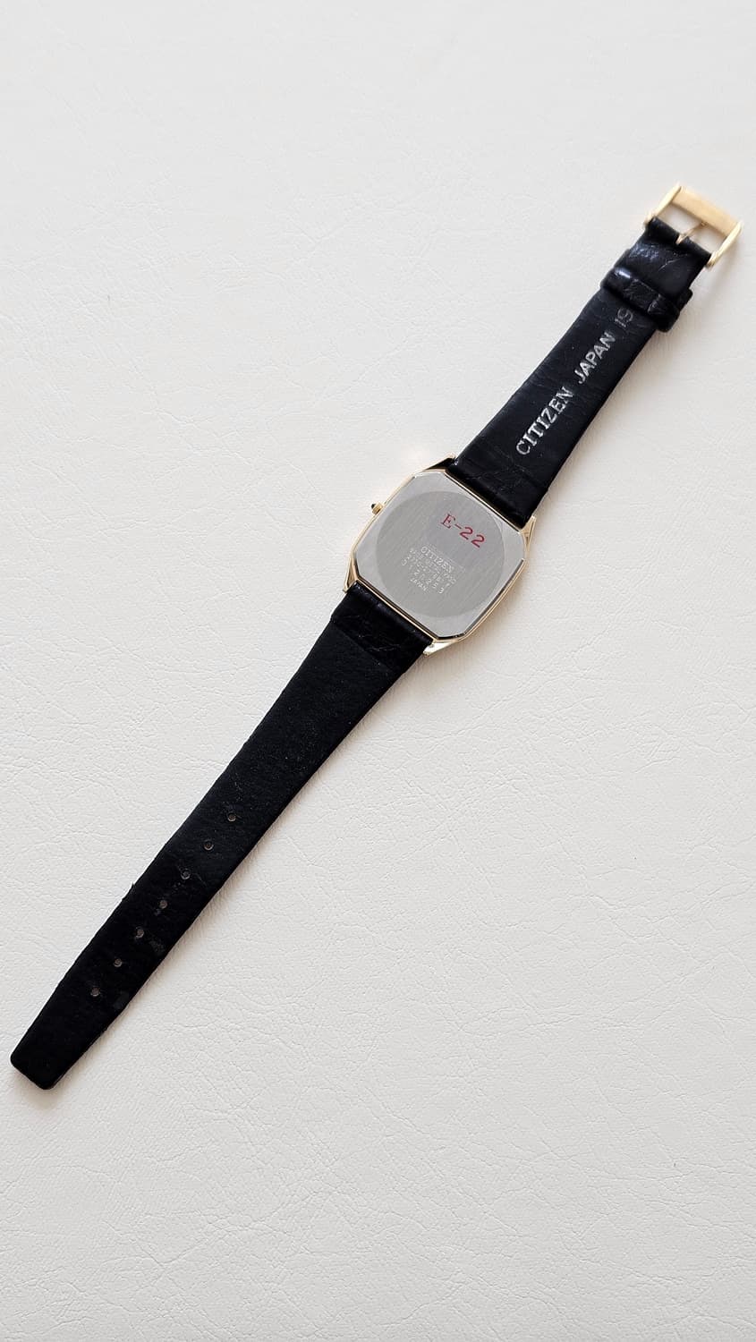 빈티지 시티즌 익시드 골드 가죽 시계 상품이미지5