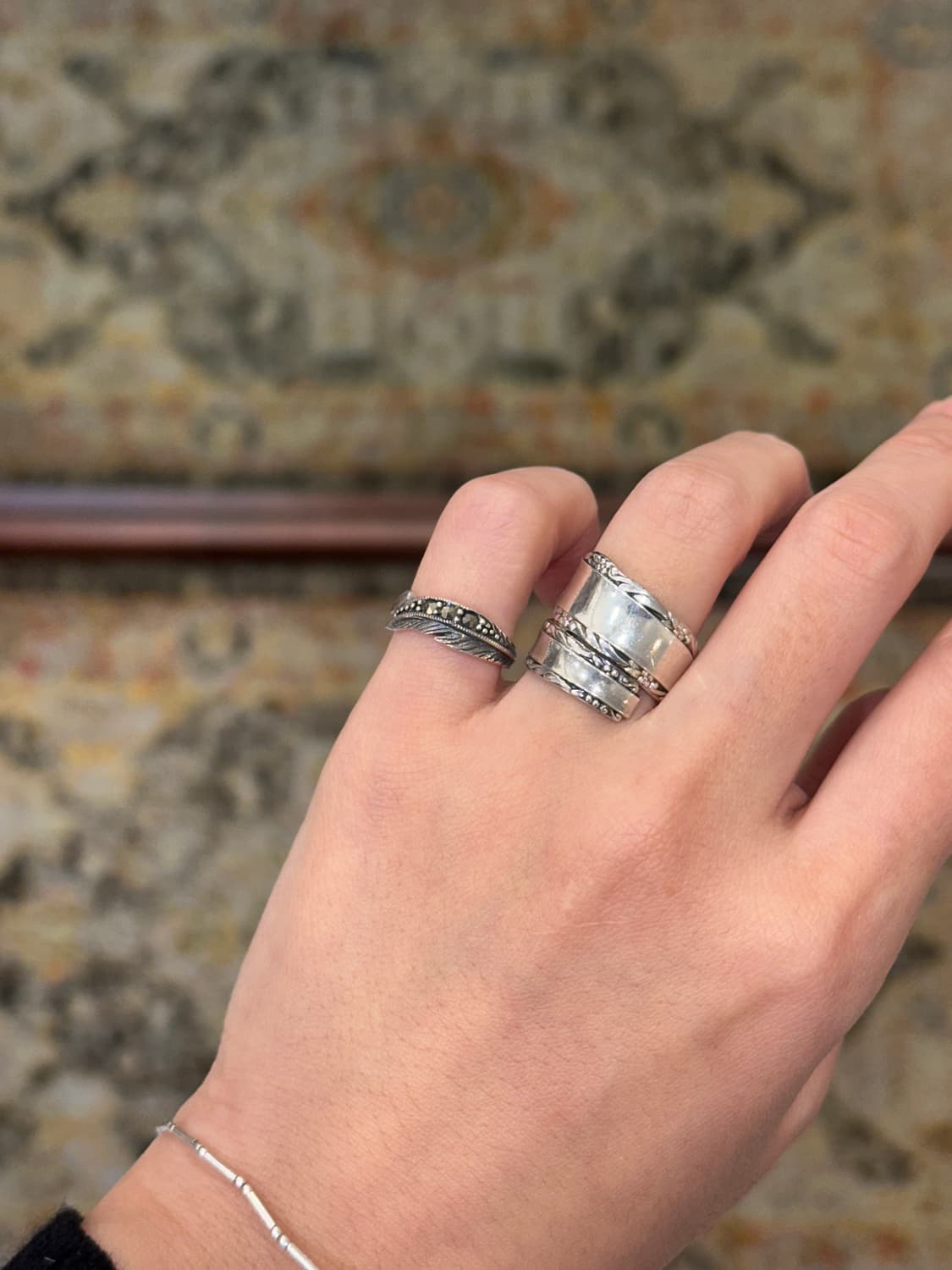 Vintage spoon 925silver ring 상품이미지8