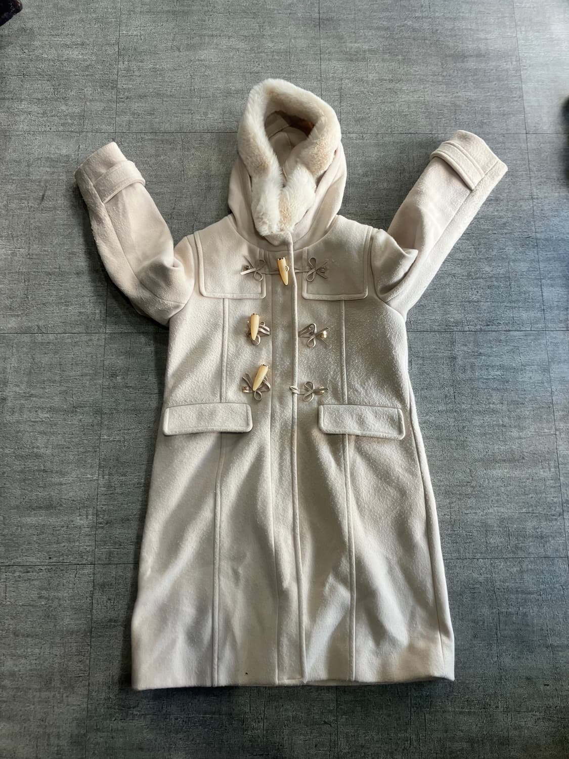 일본빈티지 Tocco 하구미모리걸 달천깔페어리리즈리사 롱코트 베이비핑크 상품이미지1