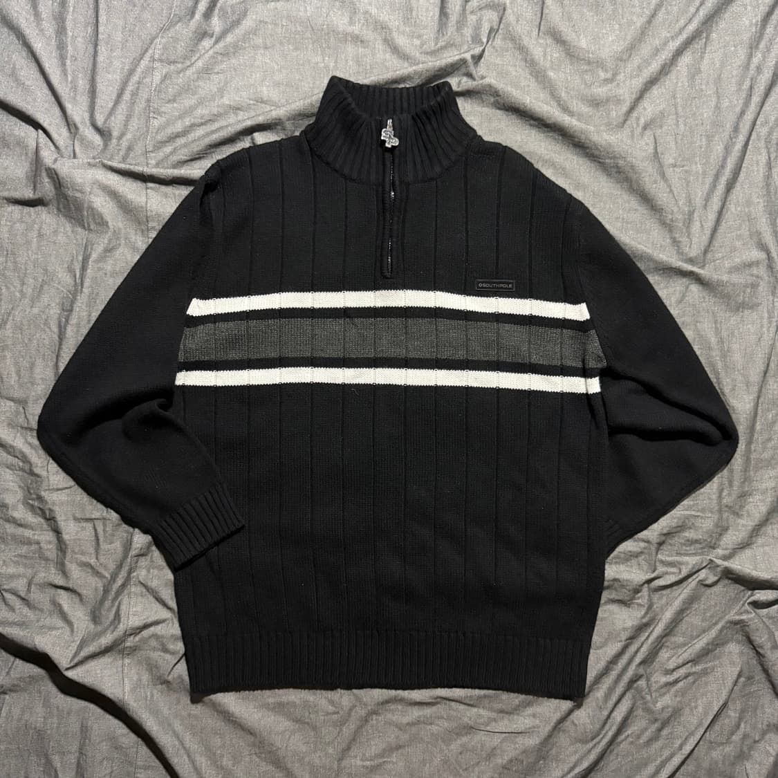 Half Zip-Up Knit Sweater 상품이미지3