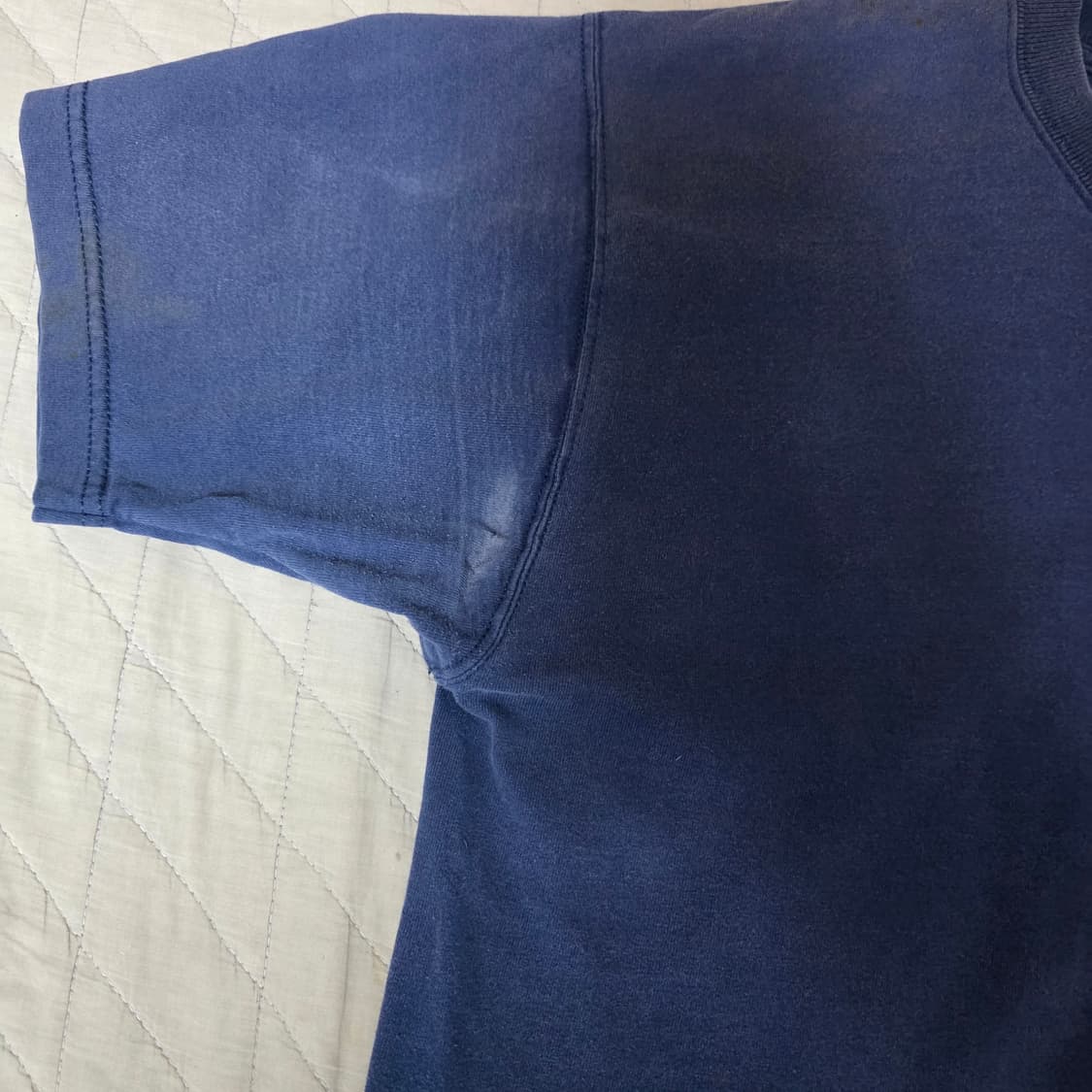 [L] 00s 후룻오브더룸 빈티지 블랭크 티셔츠 네이비 하드페이드 상품이미지3