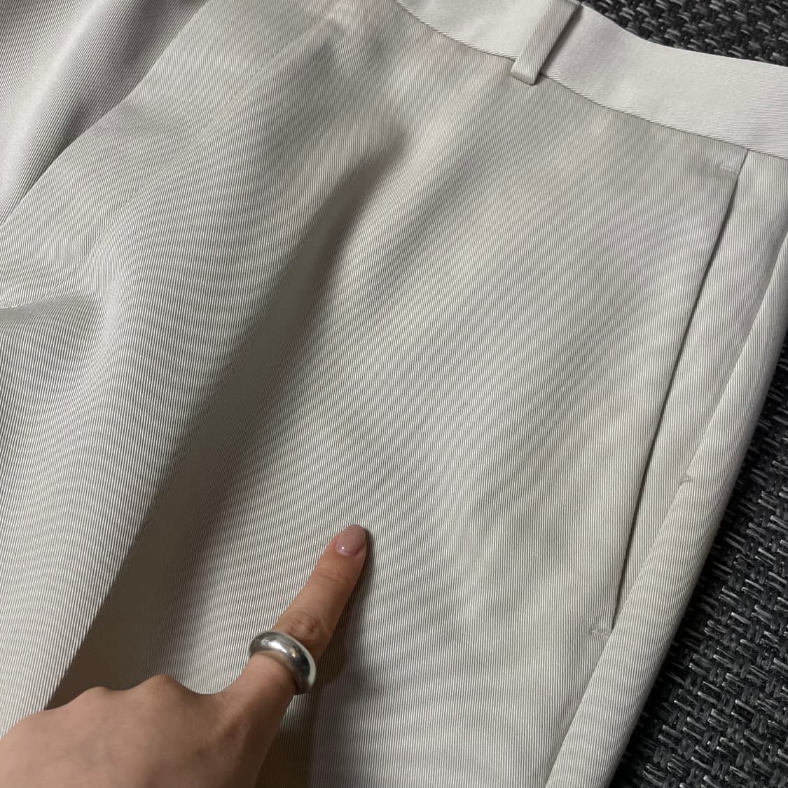 (33) 닥커스 아이보리 원버튼 슬랙스 릴렉스드핏 상품이미지6