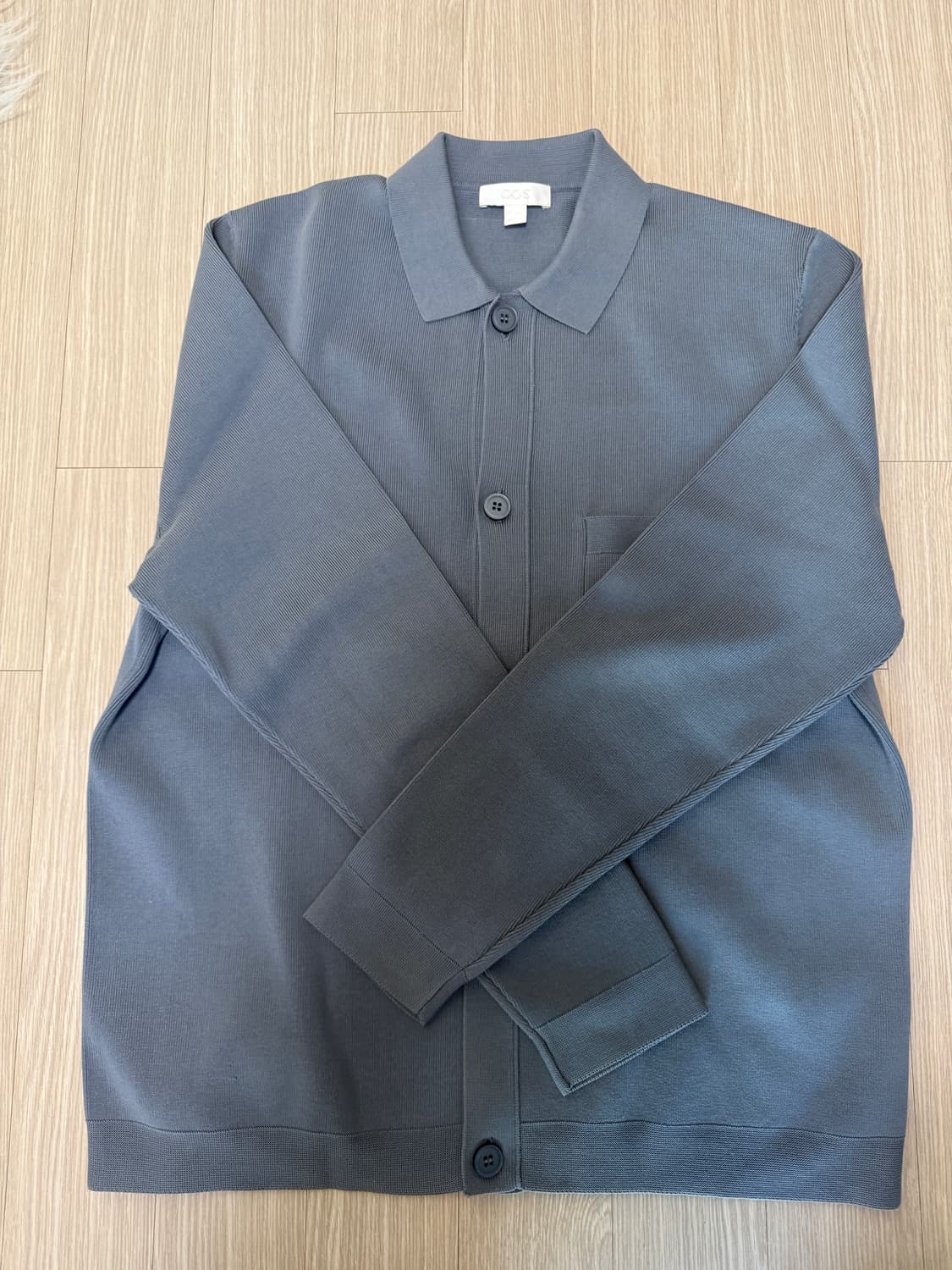 cos 니티드 코튼 자켓 가디건 스틸블루 s 상품이미지1