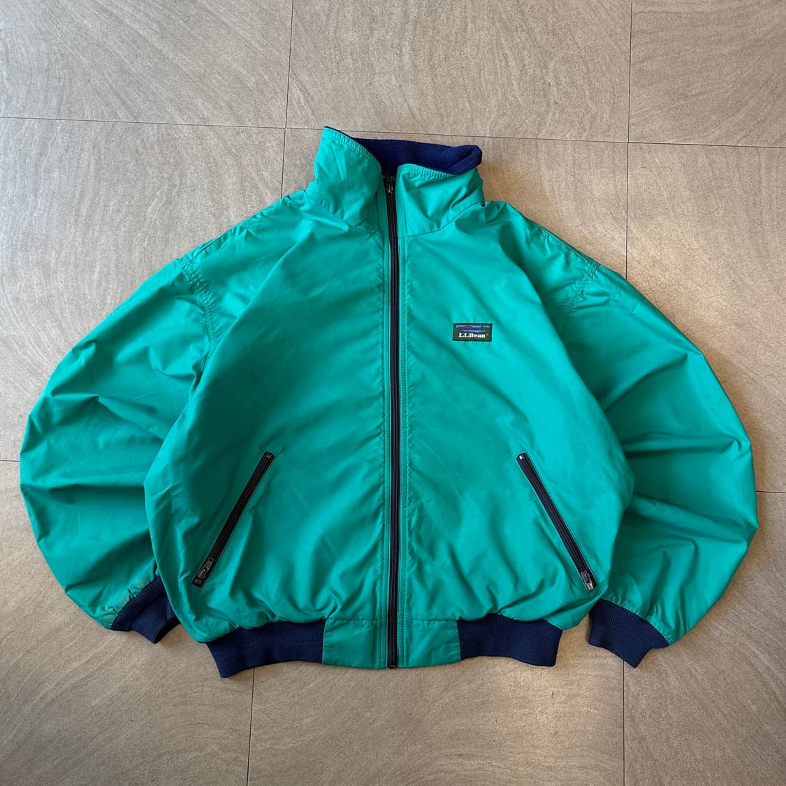90년대 미국 생산 엘엘빈 청록 컬러 쓰리 시즌 웜업 자켓 상품이미지1
