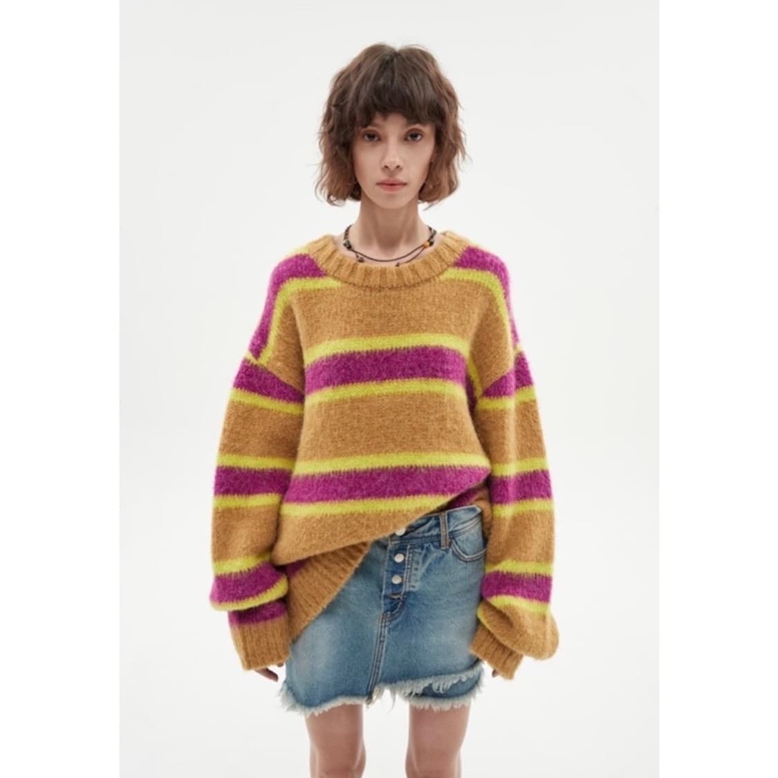 앤더슨벨 알파카 스트라이프 니트 상품이미지3