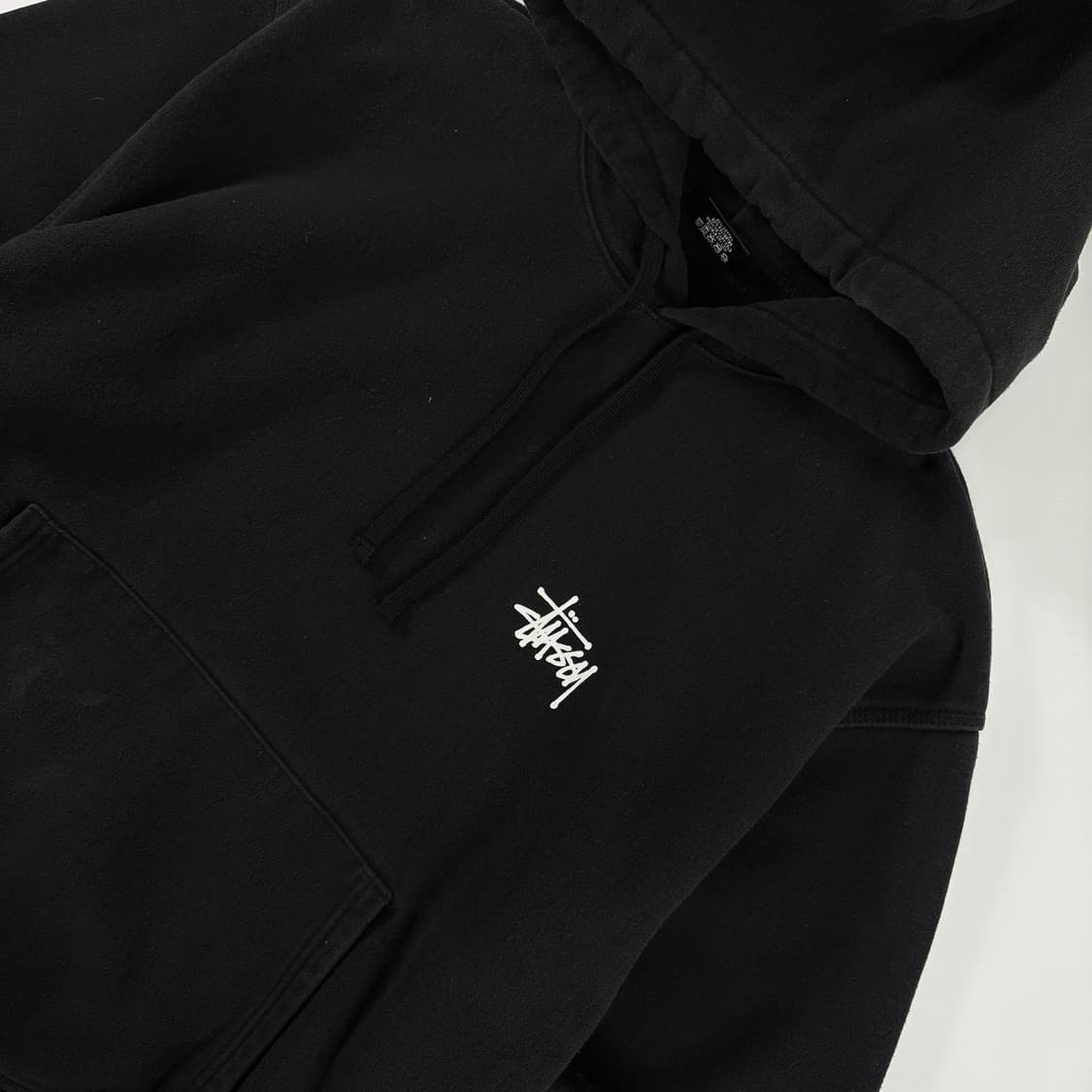 Stussy  스투시 베이직 스탁로고 블랙 후드티  상품이미지4