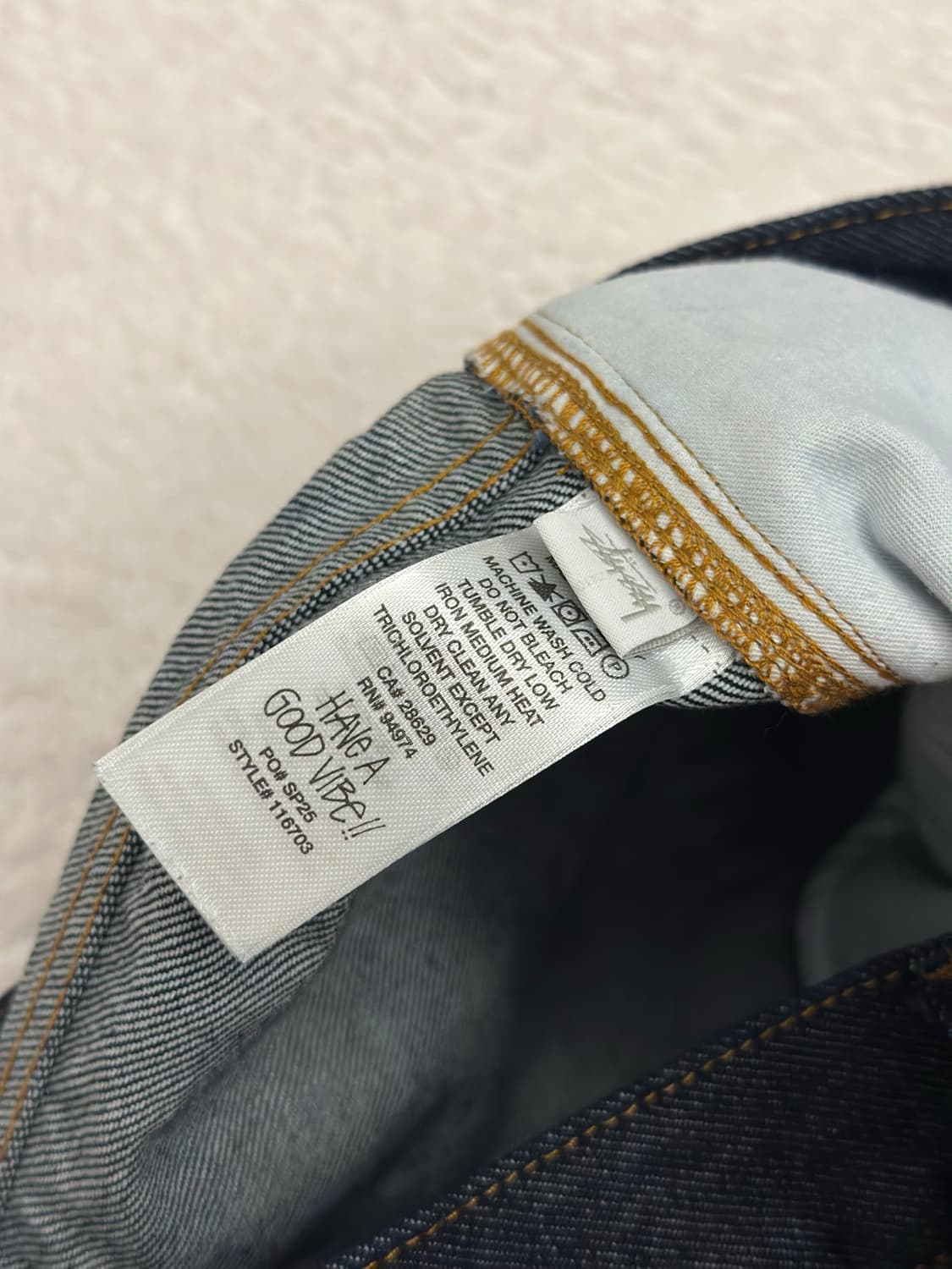 스투시 카펜터 팬츠 로우 데님 인디고 상품이미지3