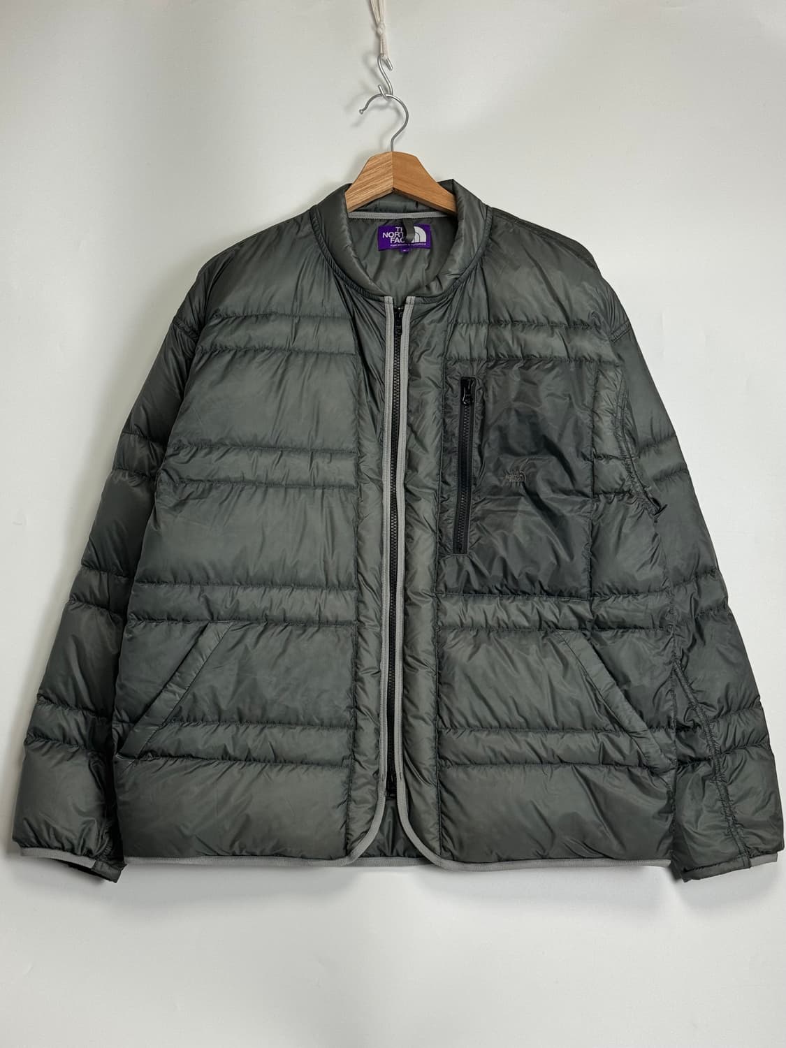 노스페이스 퍼플라벨 라이트 필드 다운 자켓 그레이 경량 패딩 L 상품이미지1