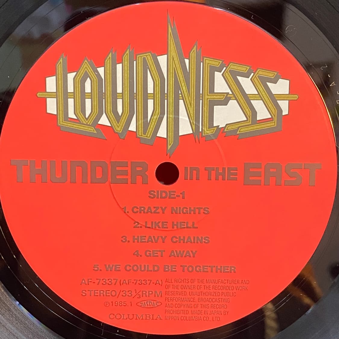 (중고LP-메탈) Loudness - Thunder In The East 상품이미지4