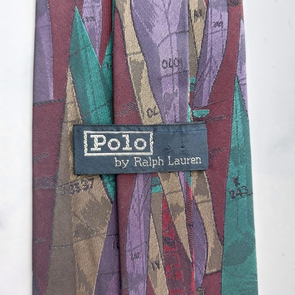 폴로 랄프로렌 넥타이 브라운 멀티 패턴 A+~A등급 K2487 상품이미지8