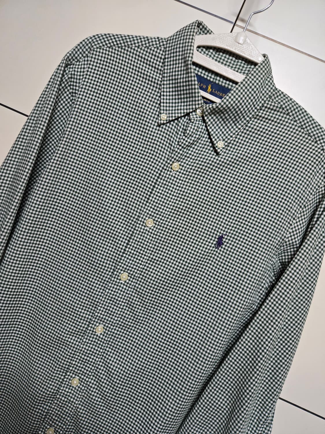 폴로 랄프로렌 슬림핏 체크 셔츠 상품이미지1