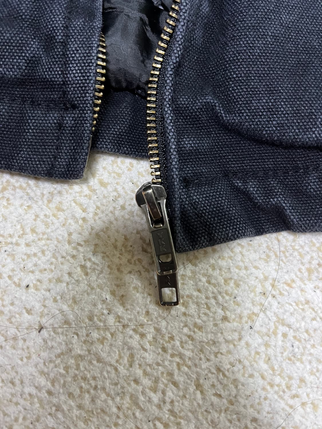 노이어 리얼 레더 카라 패디드 워크자켓 50 사이즈 상품이미지4