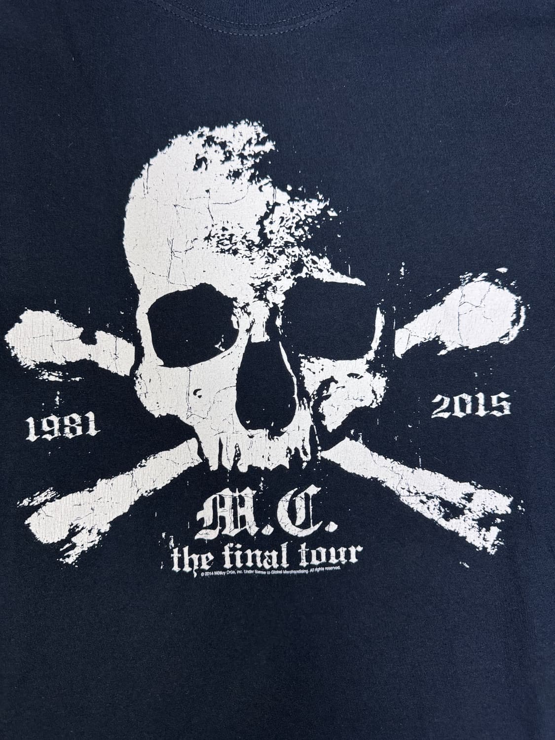 빈티지 머틀리크루 MOTLEY CRUE  파이널투어 티셔츠 2XL 상품이미지2