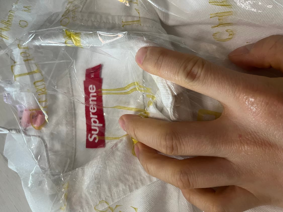 슈프림 화이트데님 스몰로고 셔츠 XL 상품이미지2