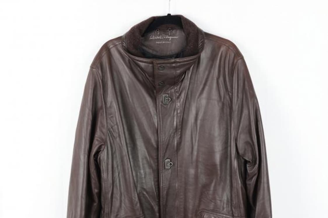 90‘s Salvatore Ferragamo 레더자켓 상품이미지3