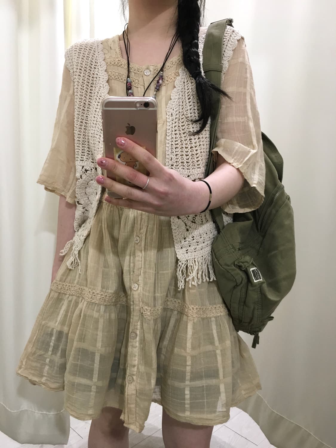 hippie check two-way blouse 상품이미지2