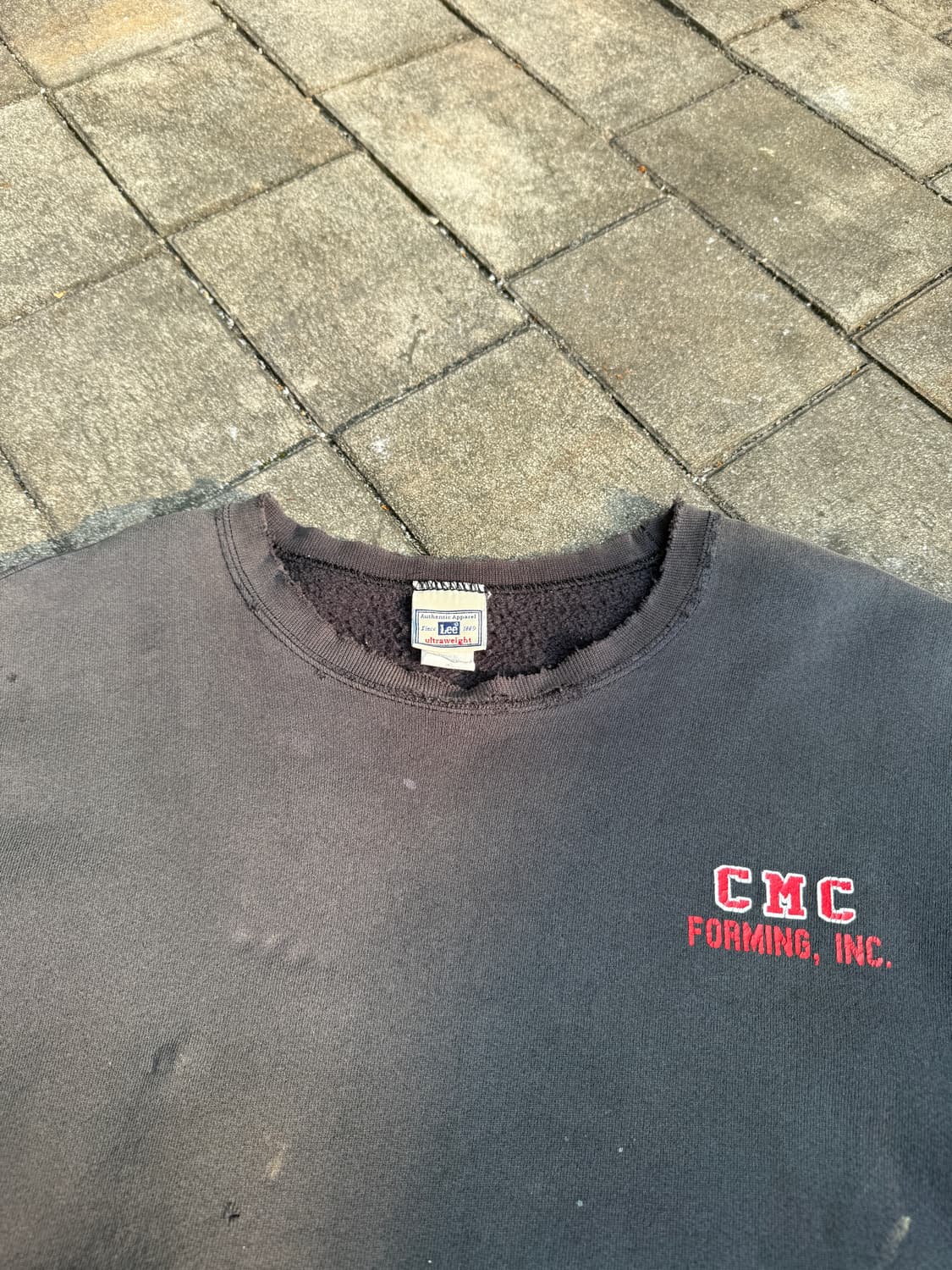 90s 리 하드 디스트로이드 스웻셔츠 2XL 상품이미지3