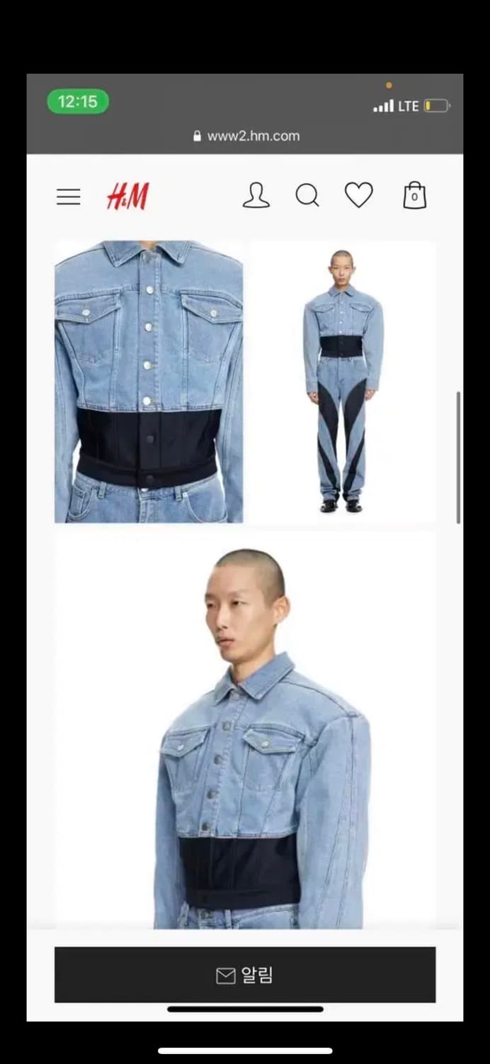 뮈글러 데님 자켓 xl 상품이미지3