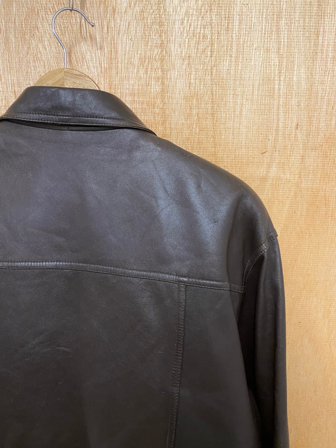 VTG leather padding coat 빈티지 레더 패딩 코트 상품이미지5