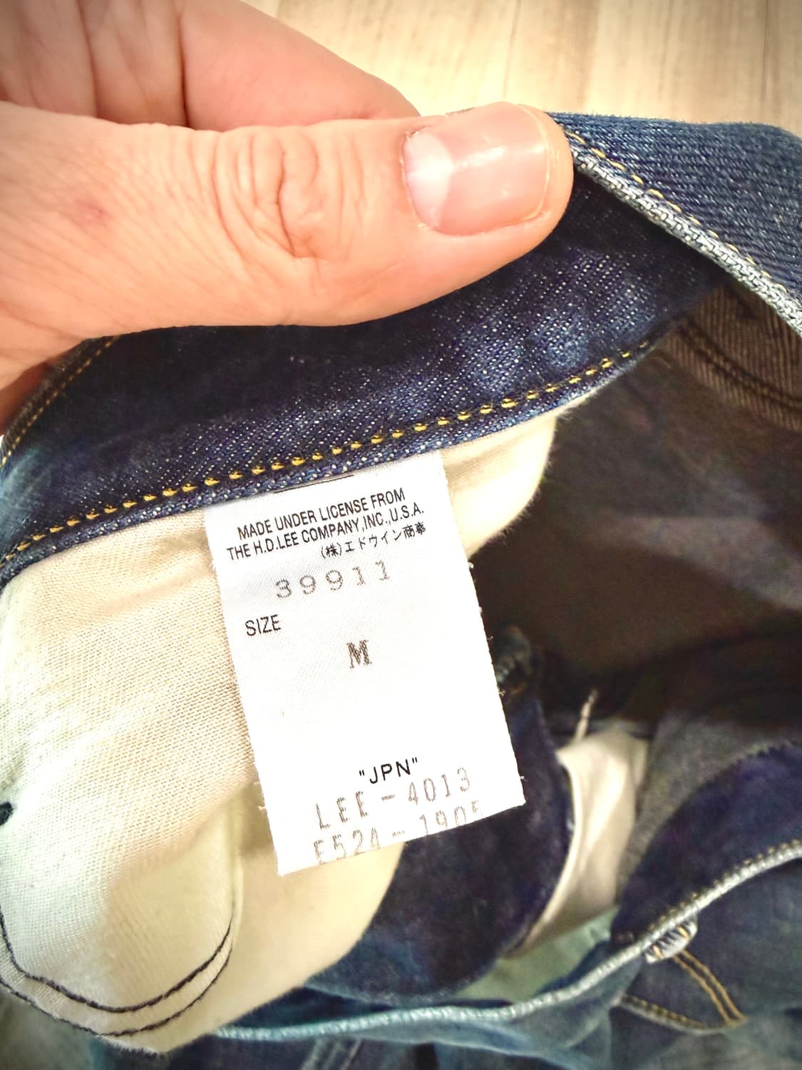 JPN LEE 4013 슬림 테이퍼 데님 / 일본판 / 빈티지 워싱 Ko 상품이미지5
