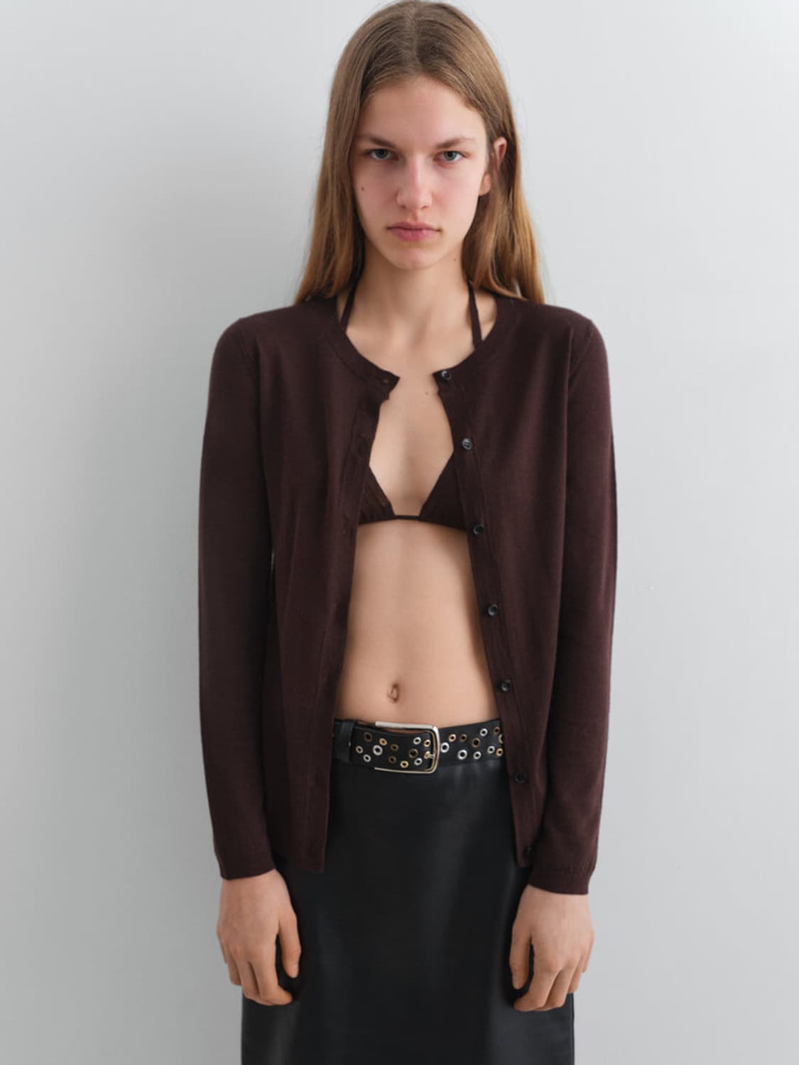 [XS,S,M]기마구아스 Rebecca 가디건/브라운 상품이미지1