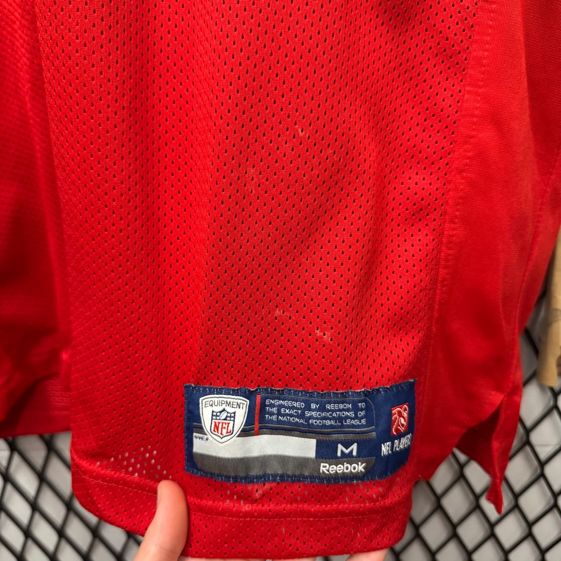 00s 리복 NFL 이큅먼트 온필드 레플리카 반팔 저지 레드 상품이미지7