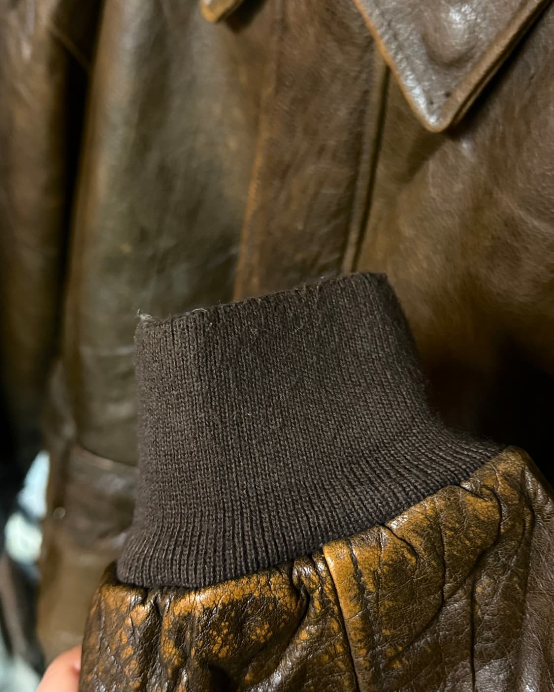 아메리칸 하이드& 레더 레더 봄버 자켓 XL 상품이미지3