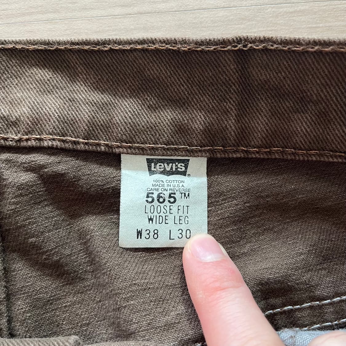 [38X30] 90s 빈티지 리바이스 565 브라운 상품이미지2