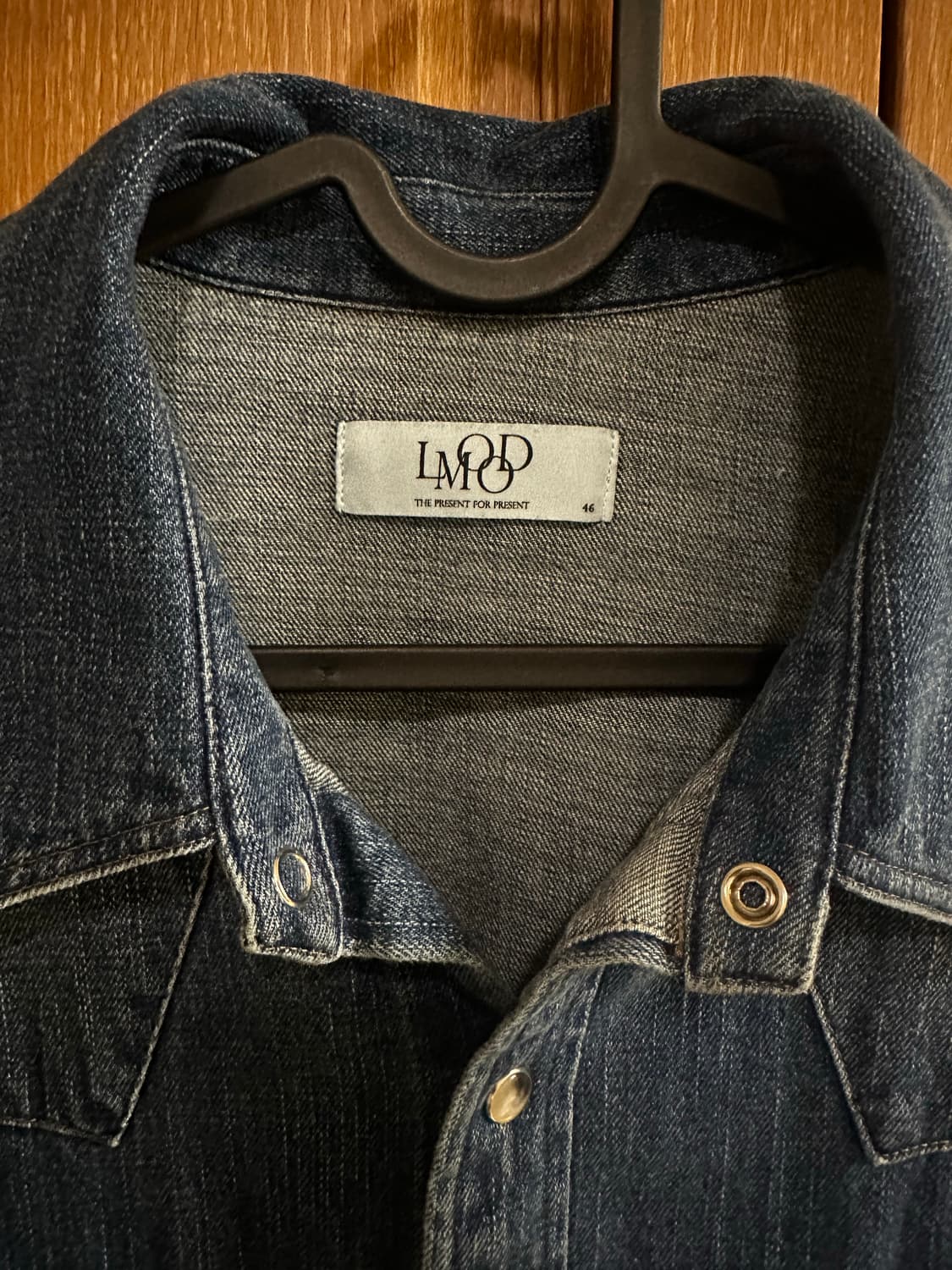 엘무드 배드가이 데님 웨스턴 셔츠 워시드 블루 상품이미지4