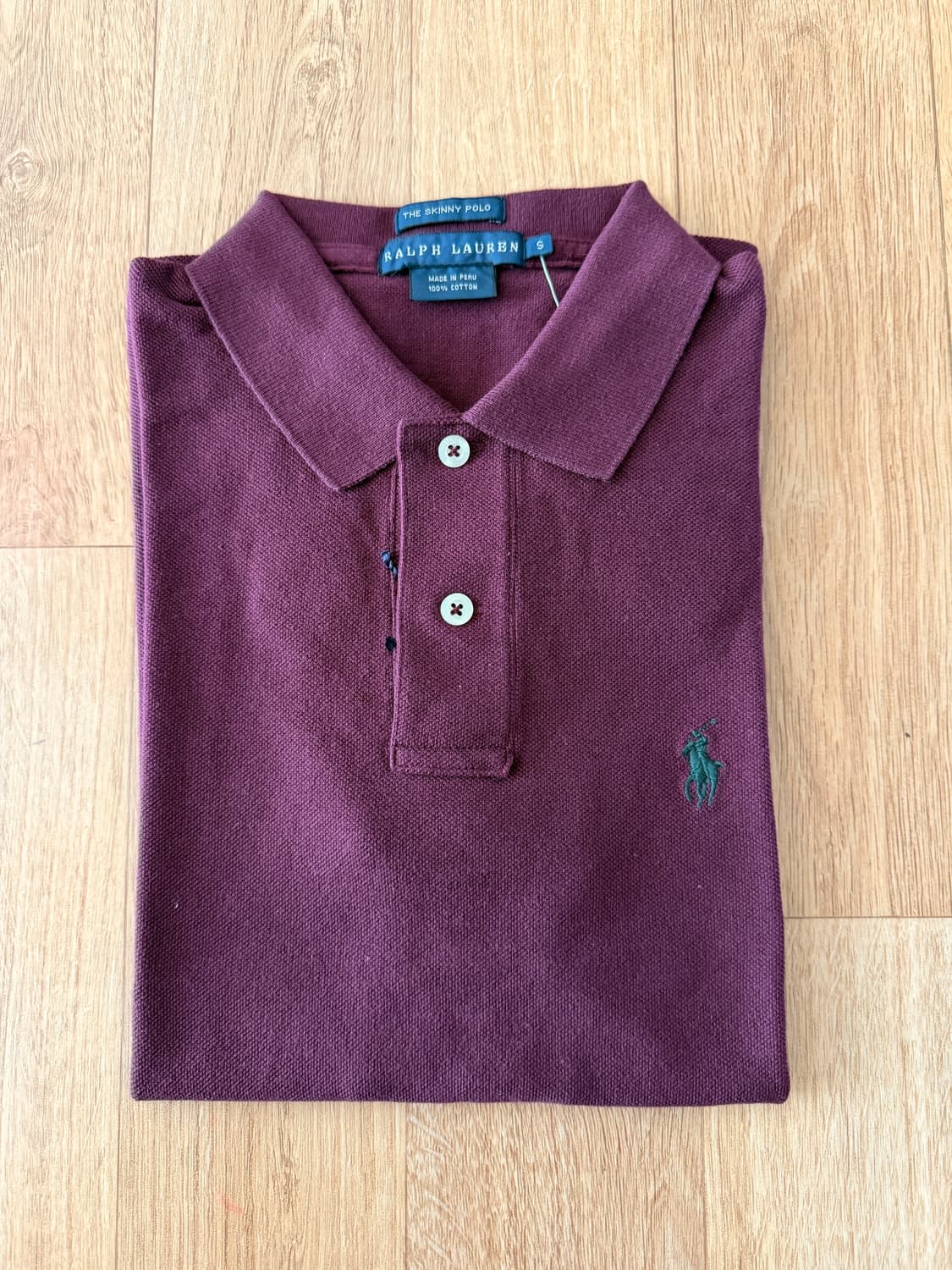 스키니 폴로 랄프로렌 반팔 카라티 S 상품이미지4