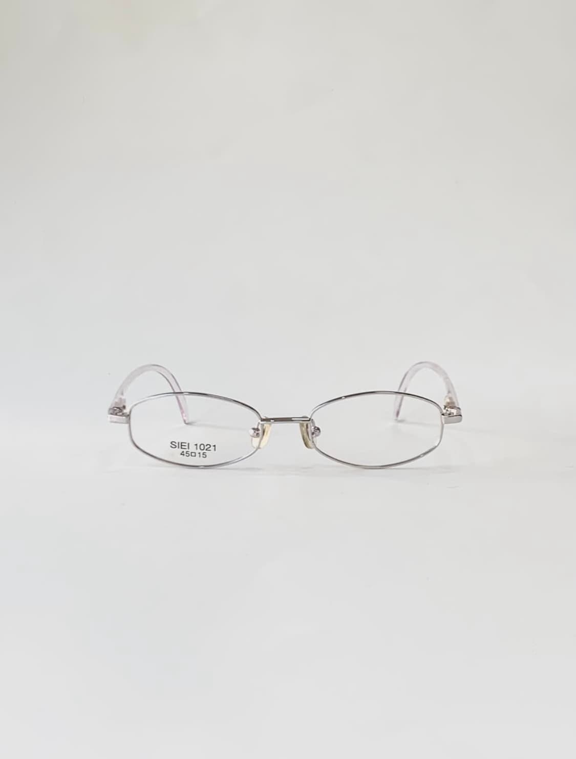 Small 실버 메탈 투명템플 오벌 데드스탁 연핑크 상품이미지2