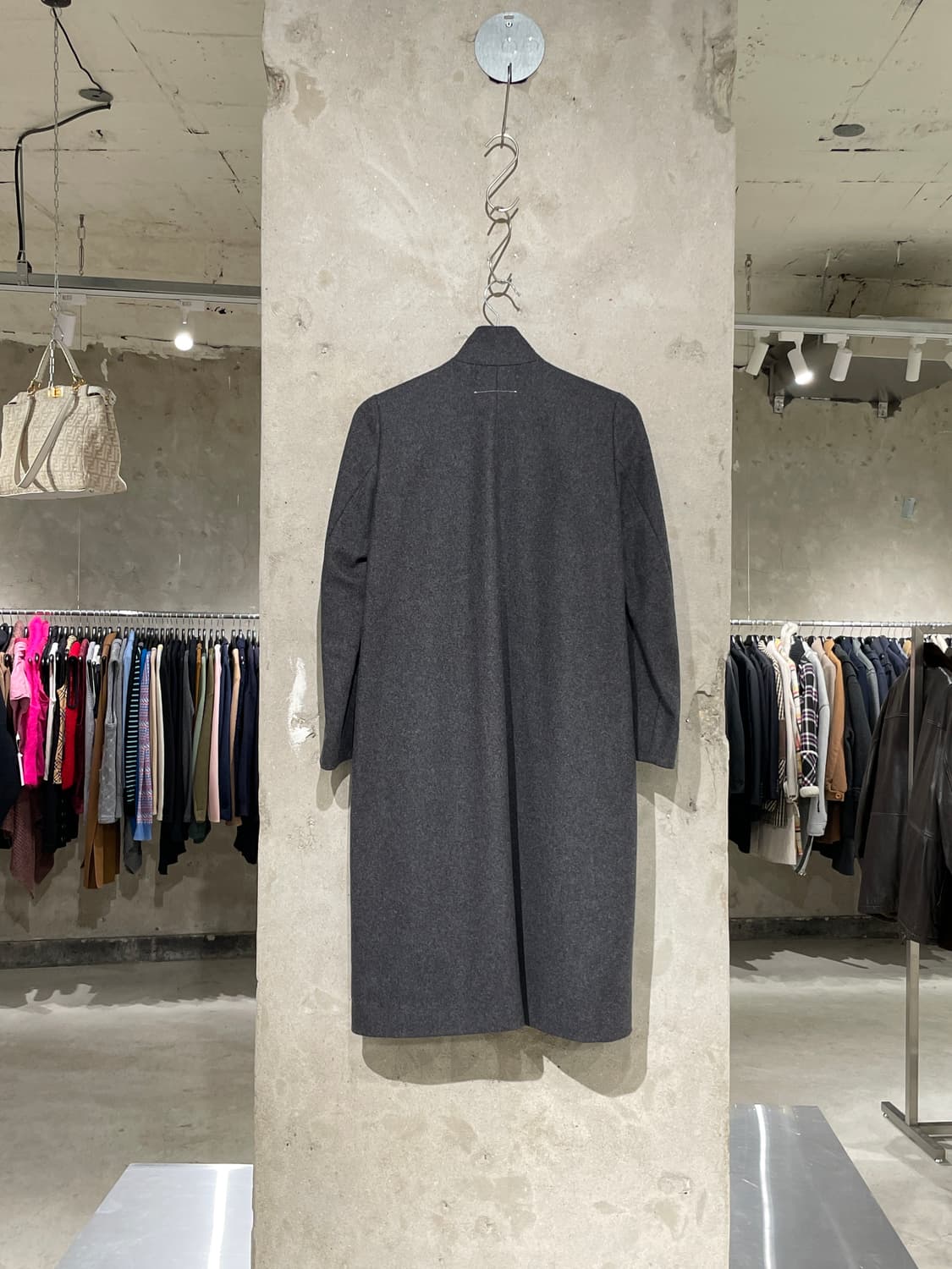 mm6 메종 마르지엘라 차콜 투 웨이 집업 울 롱 자켓 상품이미지6