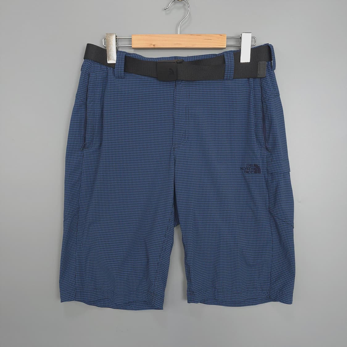 노스페이스 THE NORTH FACE 기능성 체크 반바지 네이비 88   상품이미지1