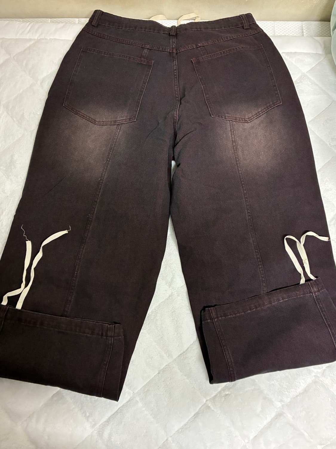 브라운 워싱 데님 팬츠 상품이미지3