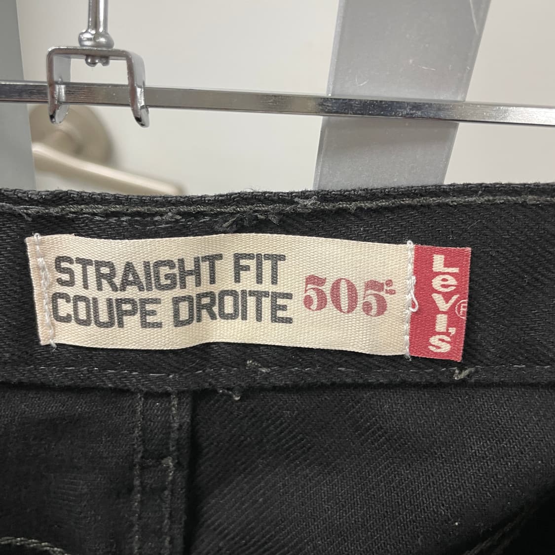 리바이스 505 블랙 데님 팬츠 W36 L32 상품이미지5