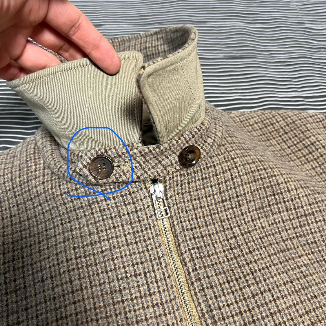 발루트(Ballute) 울 드리즐러 자켓 - 브라운체크 M 상품이미지7