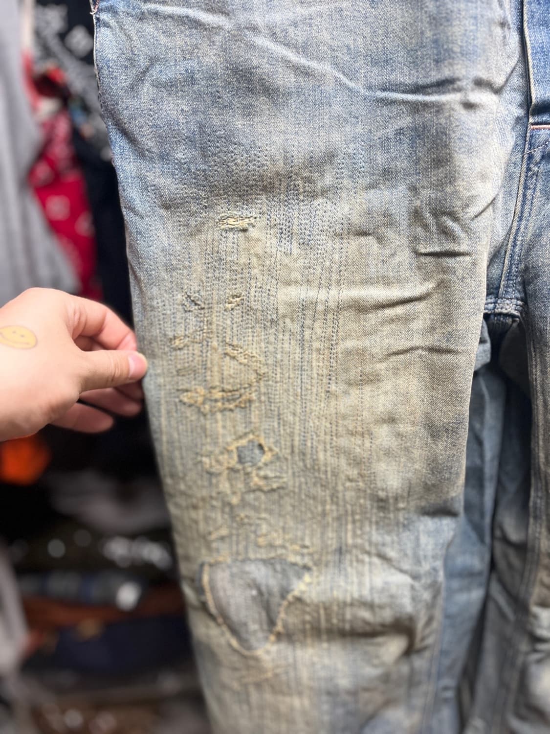 RRL 리페어 웨스콧 데님 오버롤즈 L 상품이미지10