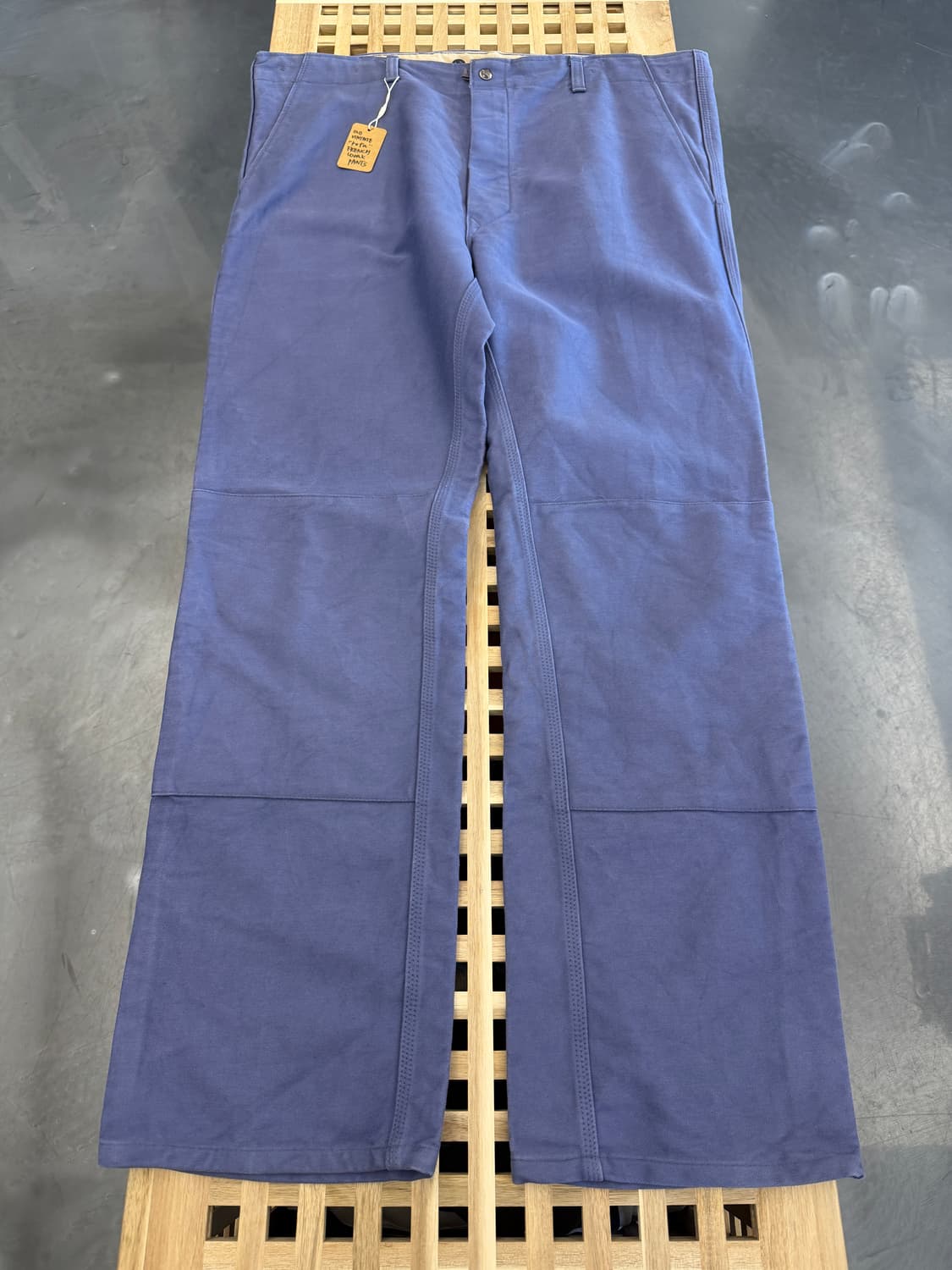 OLD VINTAGE ROFA GREY BLUE 더블니 프렌치워크팬츠 상품이미지1