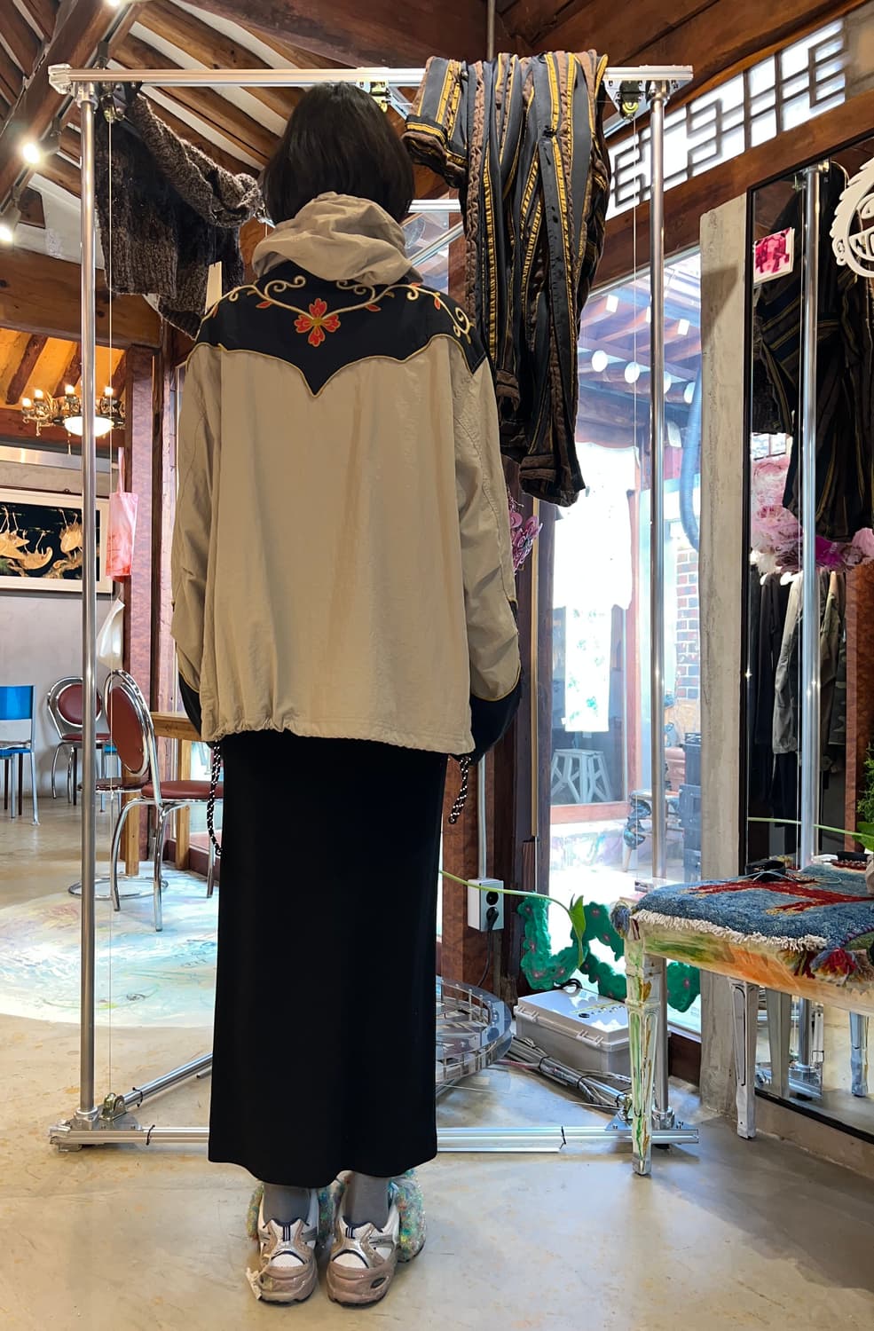 Kapital 캐피탈 태프터 투톤 캬쿠타스 플라워 파카 상품이미지8