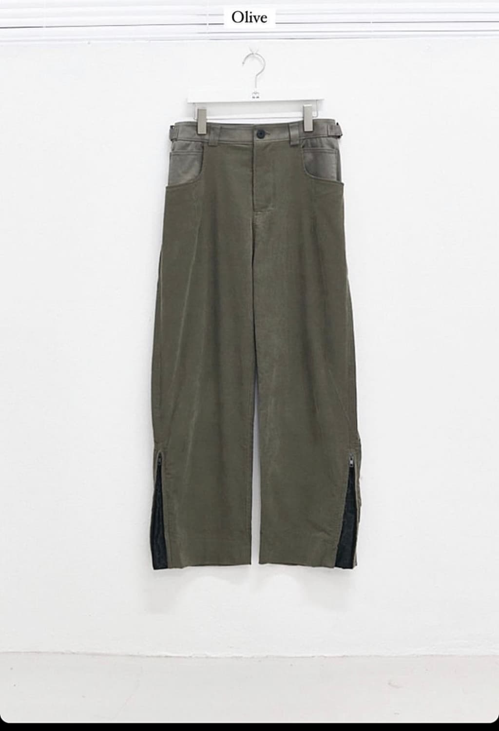 폴리테루 하나비팬츠 올리브 3사이즈 상품이미지1