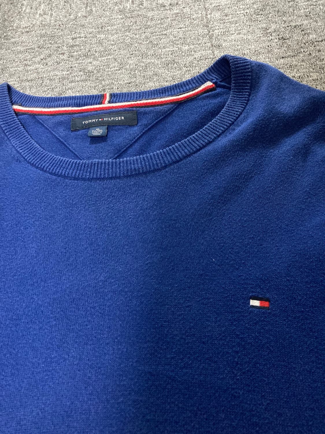 타미힐피거 라운드넥 니트 블루 XL 상품이미지2
