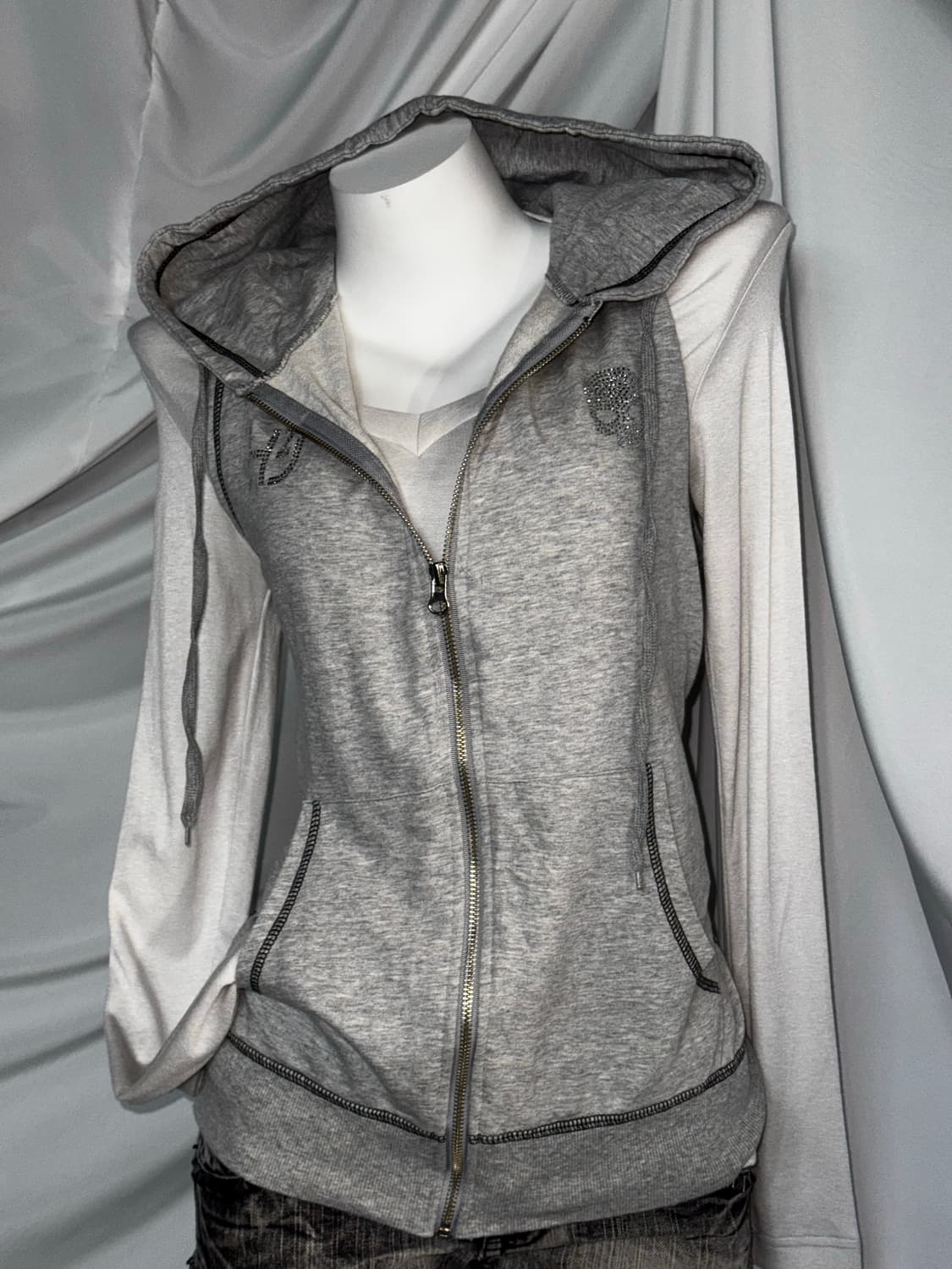 무채색 데일리 해골 펑크 키치 와투케 코디세트  상품이미지8