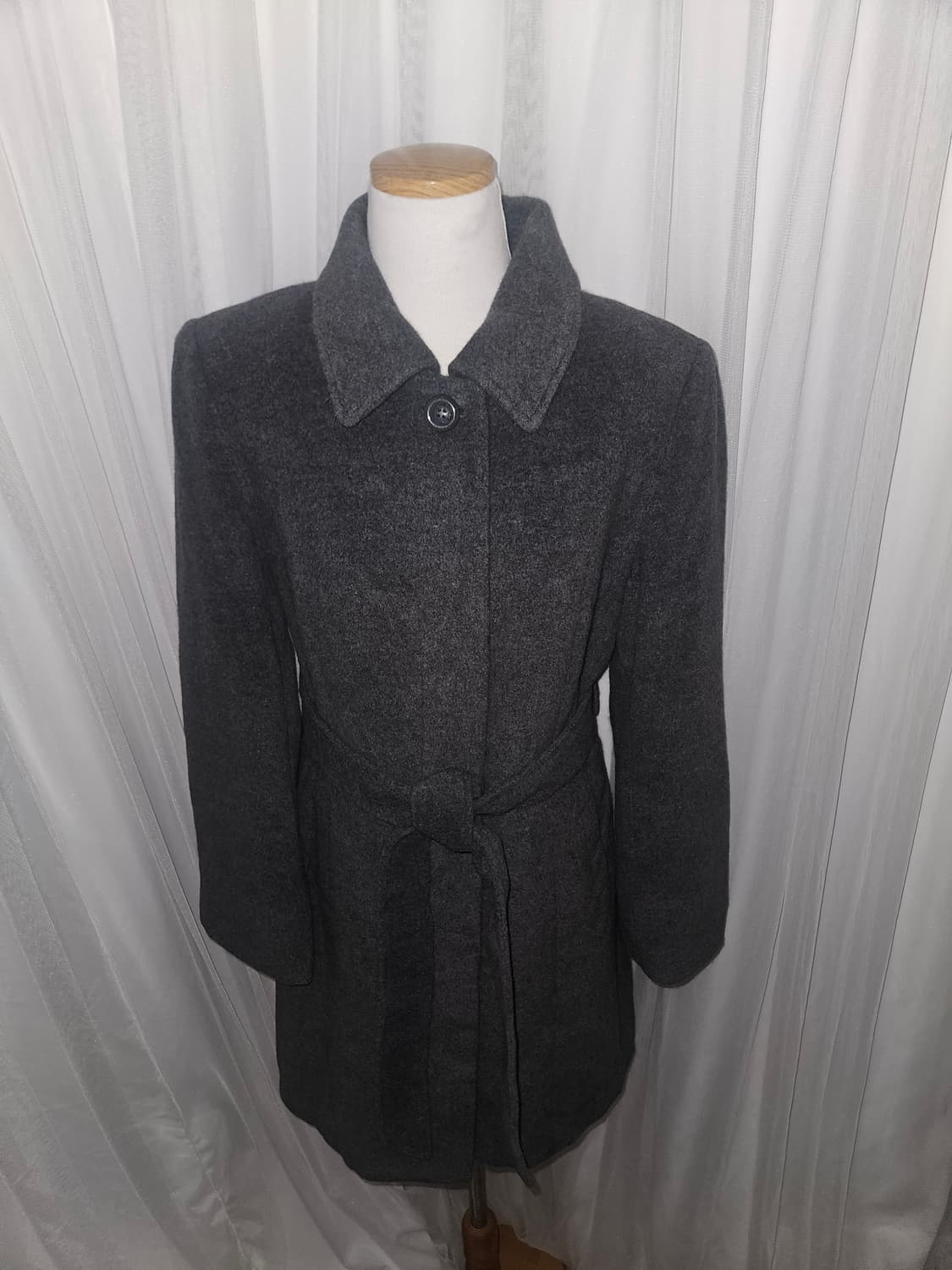 RGB  사와코 모리걸 히메 무채색 빈티지 앙고라 울  코트 상품이미지2