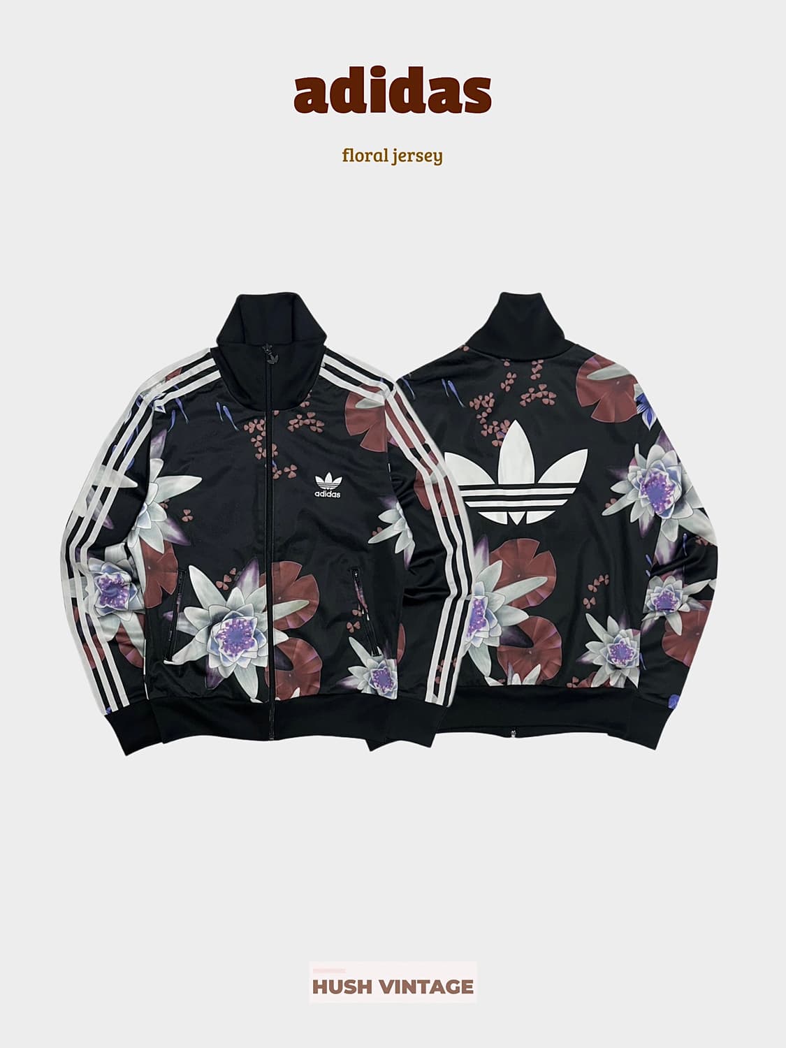 아디다스 플라워 패턴 져지 트랙탑 상품이미지1