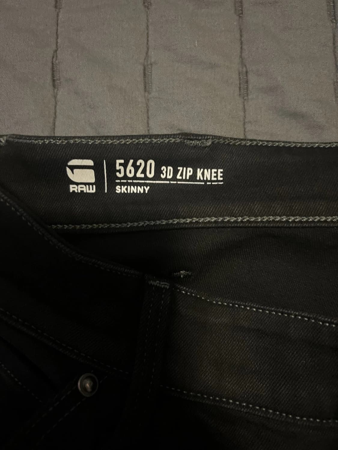 지스타 로우 블랙 스키니 진 데님 지퍼  상품이미지4