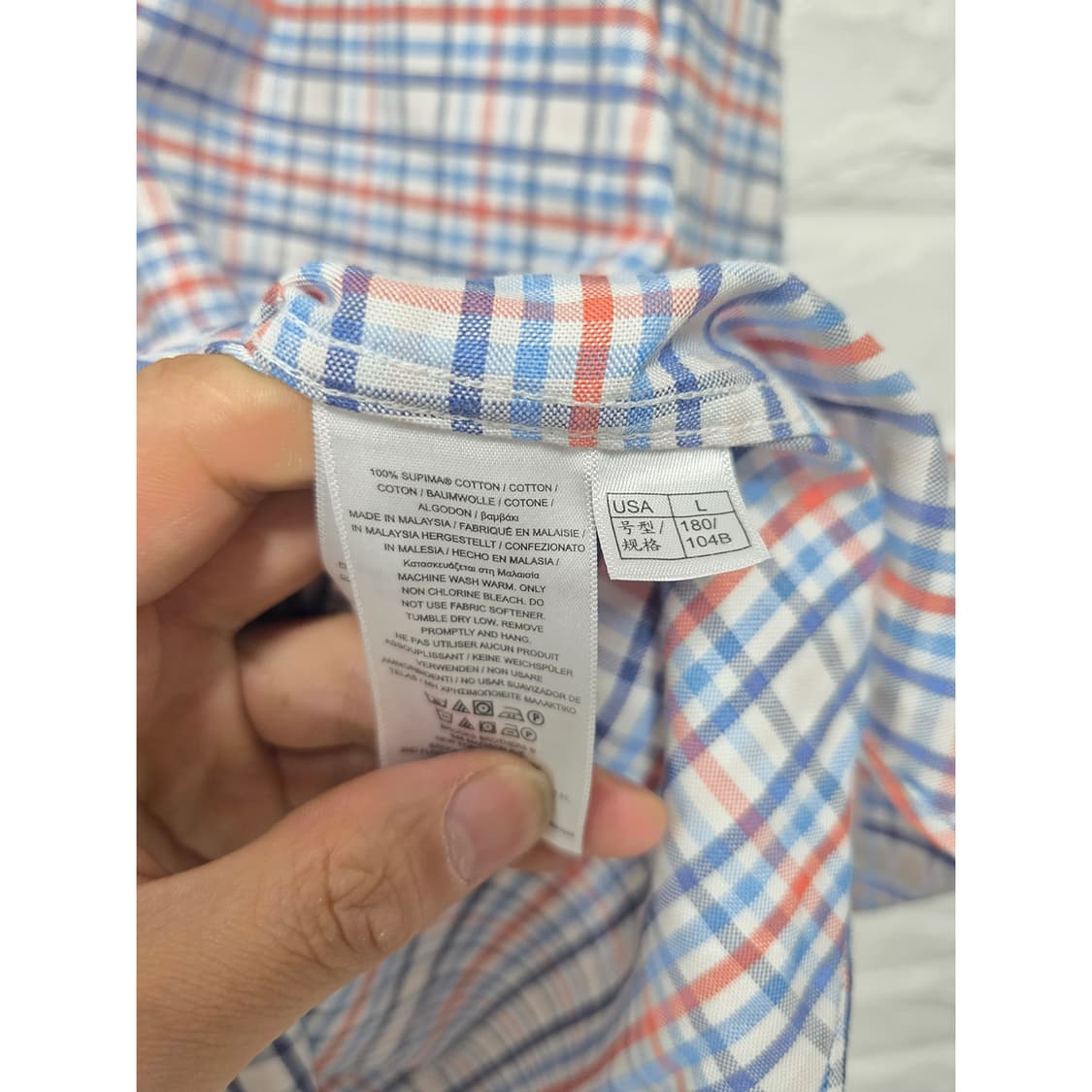 브룩스브라더스 체크 셔츠 XL 상품이미지3