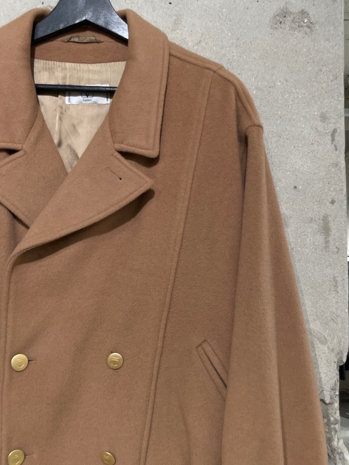 발렌티노 스포츠 베이지 금장 버튼 울 캐시미어 자켓 상품이미지3