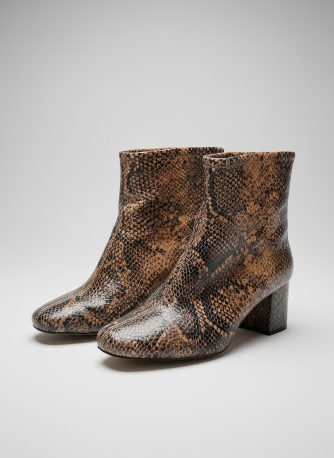 235/ 미사용급 자라 뱀피 무늬 앵클 부츠 상품이미지1