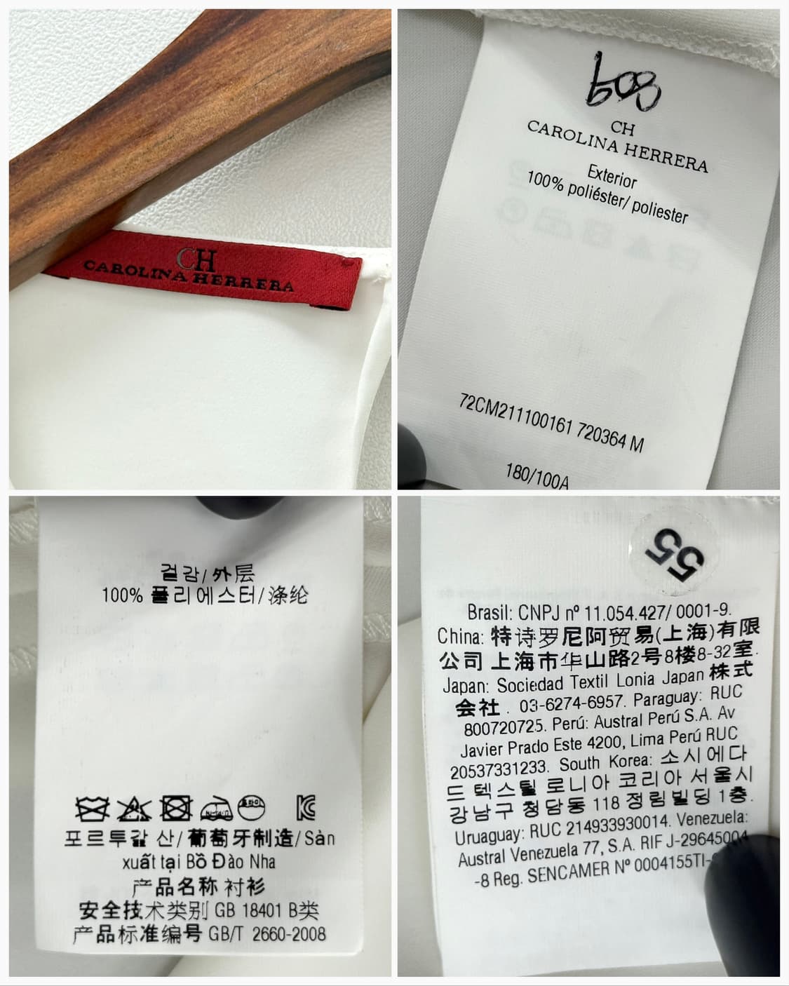 CH Carolina Herrera 어시메트릭 드레이프 블라우스 S 상품이미지6