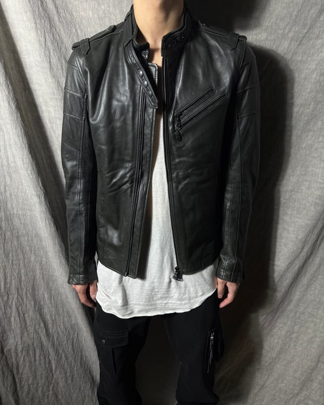 Nicole Club for Men Lambskin Biker Jacke 상품이미지2